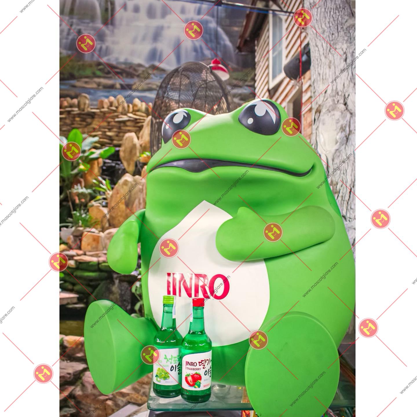 mascot ếch cho nhãn hàng Jinro