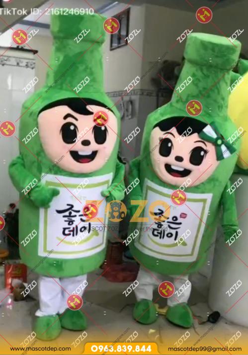 mascot hinh chai ruou soju pcSw