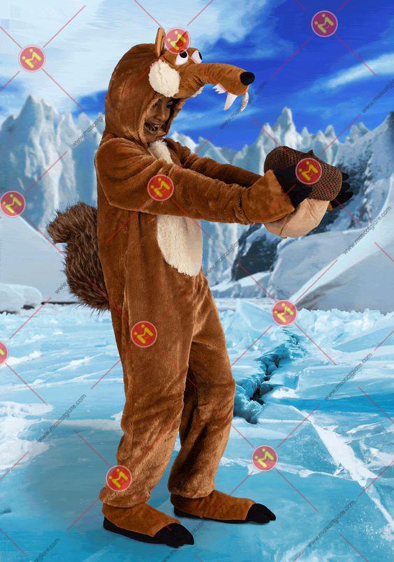 mascot hơi sóc dễ thương