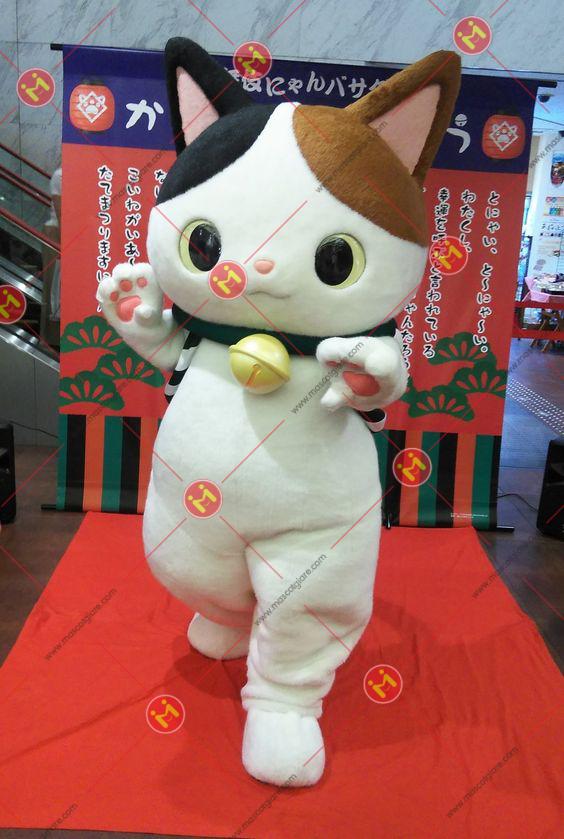 mascot mèo dễ thương