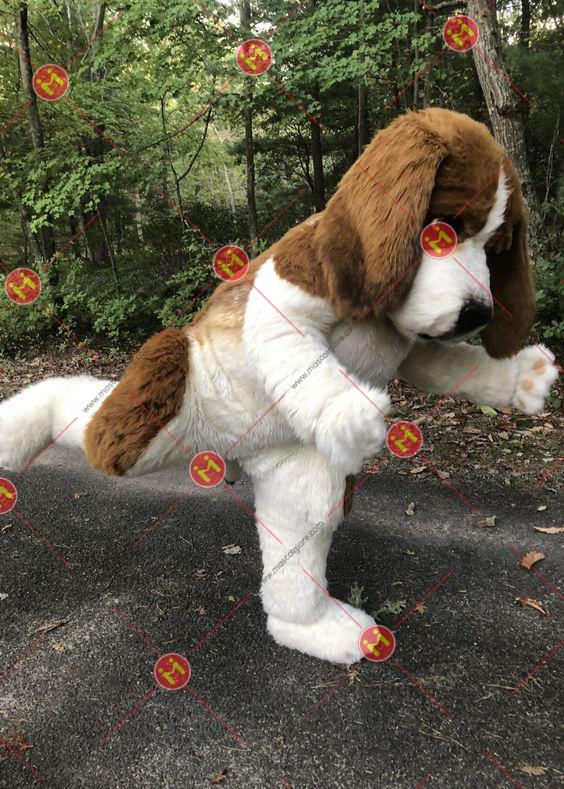 mascot chó trắng